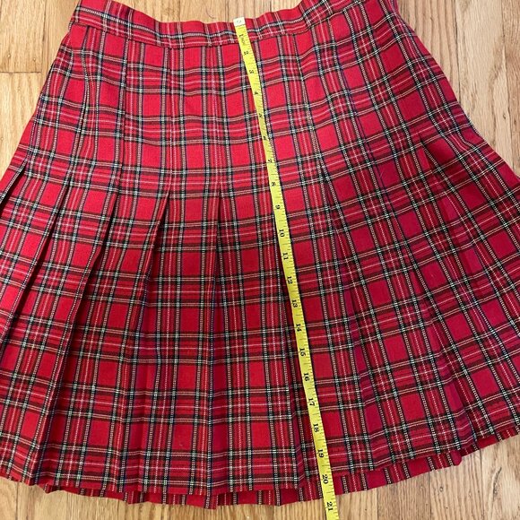Vintage 90s Red Plaid Mini Skirt Size 10 - Picture 4 of 8